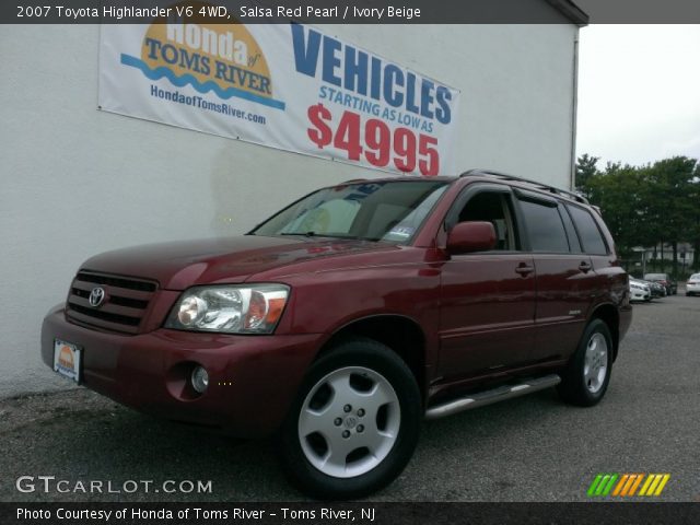 2007 Toyota Highlander V6 4WD in Salsa Red Pearl