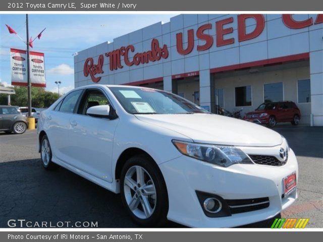 2012 Toyota Camry LE in Super White