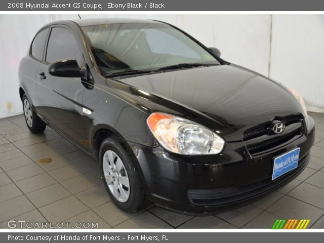 2008 Hyundai Accent GS Coupe in Ebony Black