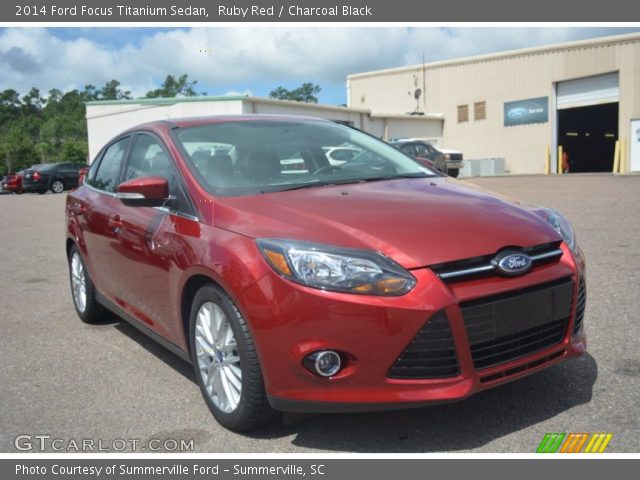 2014 Ford Focus Titanium Sedan in Ruby Red