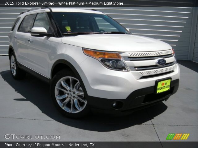2015 Ford Explorer Limited in White Platinum