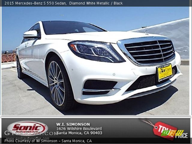 2015 Mercedes-Benz S 550 Sedan in Diamond White Metallic