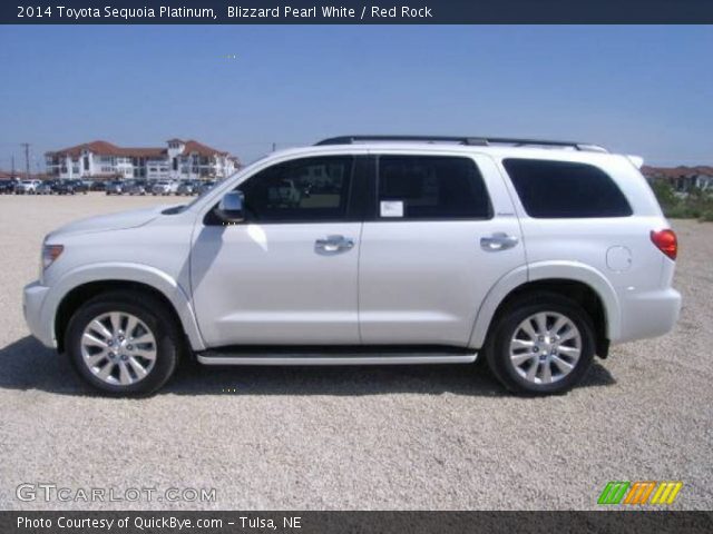 2014 Toyota Sequoia Platinum in Blizzard Pearl White