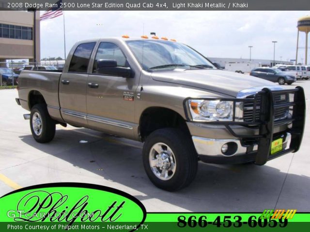 2008 Dodge Ram 2500 Lone Star Edition Quad Cab 4x4 in Light Khaki Metallic