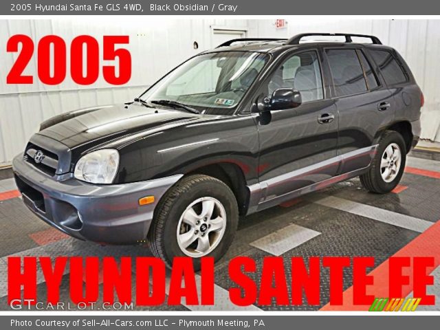 2005 Hyundai Santa Fe GLS 4WD in Black Obsidian