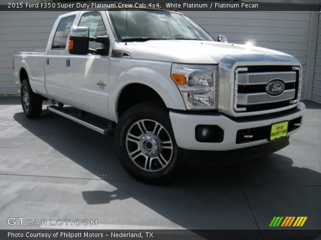 2015 Ford F350 Super Duty Platinum Crew Cab 4x4 in White Platinum