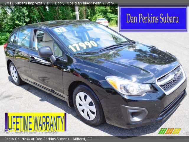 2012 Subaru Impreza 2.0i 5 Door in Obsidian Black Pearl