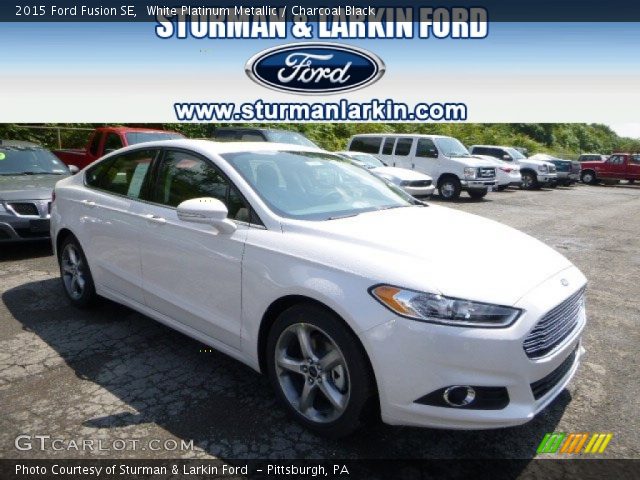 2015 Ford Fusion SE in White Platinum Metallic