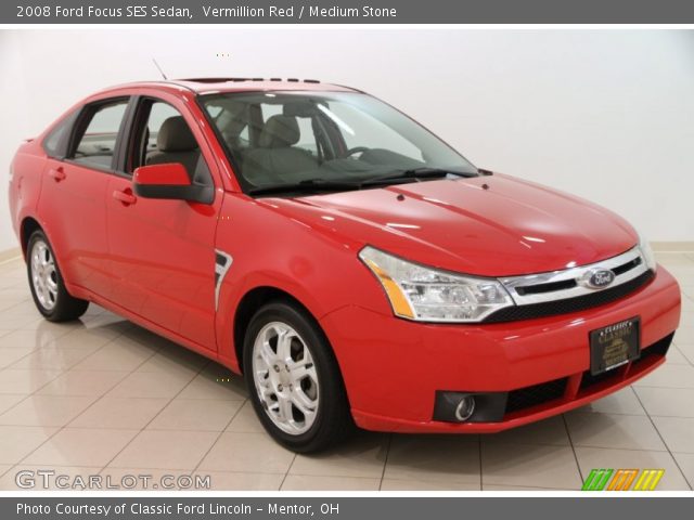 2008 Ford Focus SES Sedan in Vermillion Red
