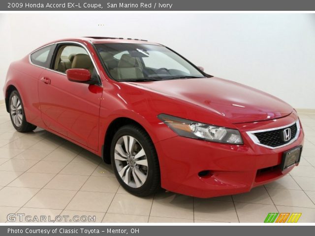 2009 Honda Accord EX-L Coupe in San Marino Red