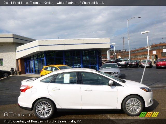 2014 Ford Focus Titanium Sedan in White Platinum