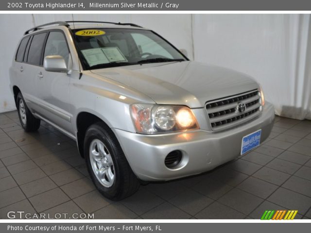 2002 Toyota Highlander I4 in Millennium Silver Metallic