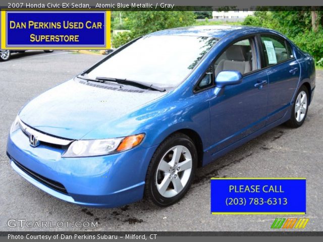 2007 Honda Civic EX Sedan in Atomic Blue Metallic