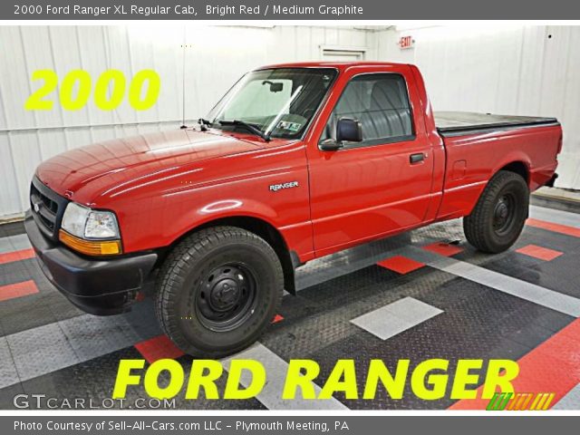 2000 Ford Ranger XL Regular Cab in Bright Red