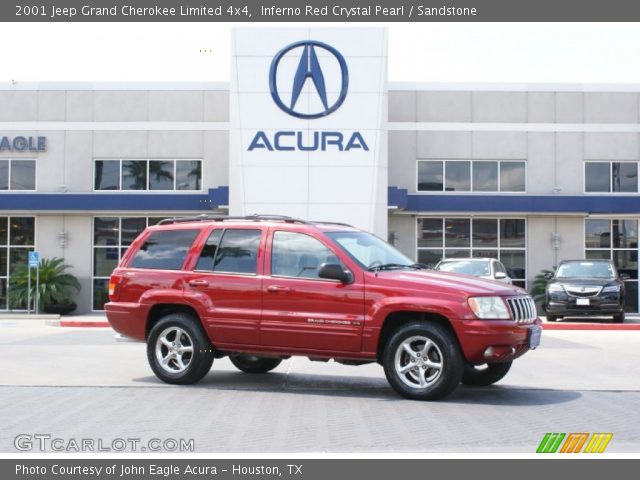 2001 Jeep Grand Cherokee Limited 4x4 in Inferno Red Crystal Pearl