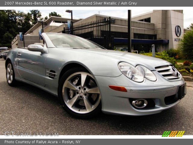 2007 Mercedes-Benz SL 600 Roadster in Diamond Silver Metallic