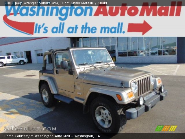 2003 Jeep Wrangler Sahara 4x4 in Light Khaki Metallic
