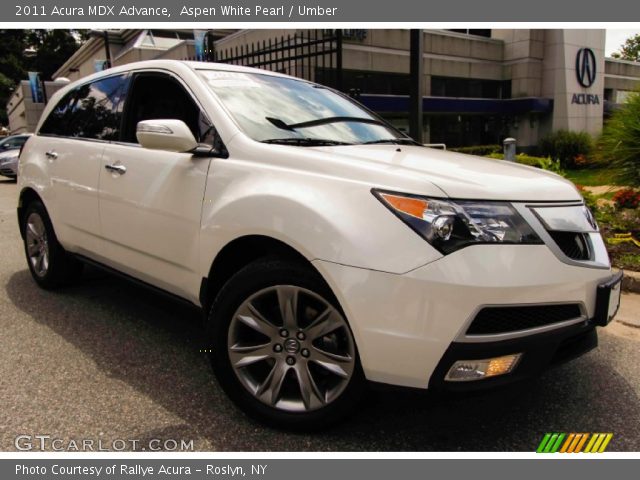 2011 Acura MDX Advance in Aspen White Pearl