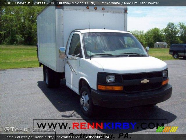 2003 Chevrolet Express 3500 Cutaway Moving Truck in Summit White