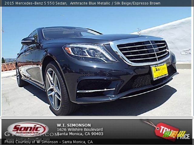 2015 Mercedes-Benz S 550 Sedan in Anthracite Blue Metallic