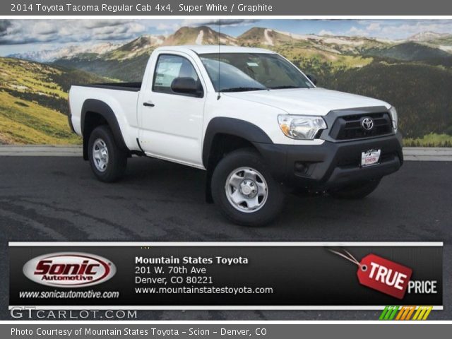 2014 Toyota Tacoma Regular Cab 4x4 in Super White