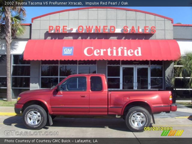 2002 Toyota Tacoma V6 PreRunner Xtracab in Impulse Red Pearl
