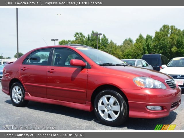 2008 Toyota Corolla S in Impulse Red Pearl