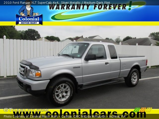2010 Ford Ranger XLT SuperCab 4x4 in Silver Metallic