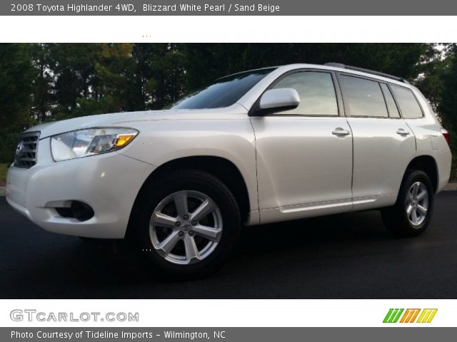 2008 Toyota Highlander 4WD in Blizzard White Pearl