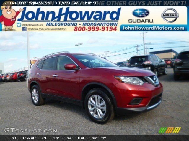 2014 Nissan Rogue SV AWD in Cayenne Red
