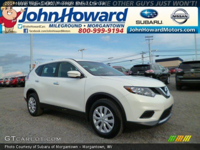 2014 Nissan Rogue S AWD in Moonlight White