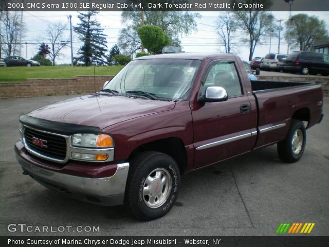 2001 GMC Sierra 1500 SLE Regular Cab 4x4 in Dark Toreador Red Metallic