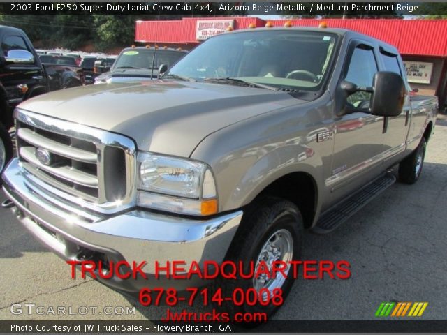 2003 Ford F250 Super Duty Lariat Crew Cab 4x4 in Arizona Beige Metallic