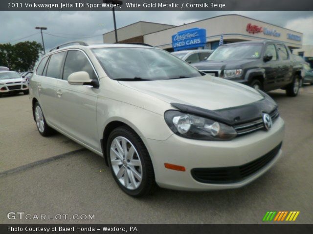 2011 Volkswagen Jetta TDI SportWagen in White Gold Metallic