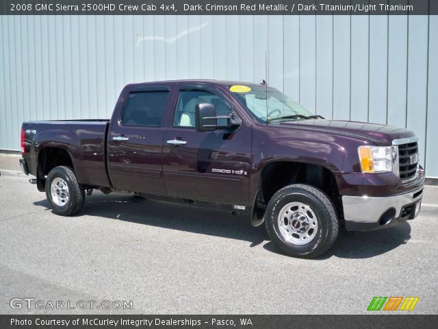 2008 GMC Sierra 2500HD Crew Cab 4x4 in Dark Crimson Red Metallic