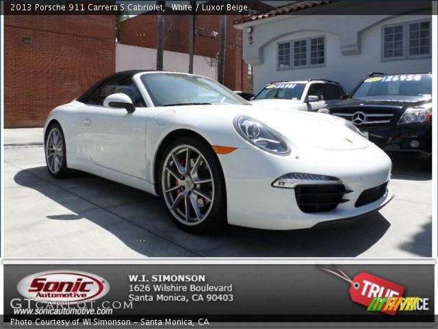 2013 Porsche 911 Carrera S Cabriolet in White