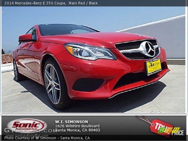 2014 Mercedes-Benz E 350 Coupe in Mars Red