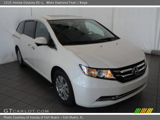 2015 Honda Odyssey EX-L in White Diamond Pearl