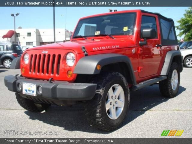 2008 Jeep Wrangler Rubicon 4x4 in Flame Red