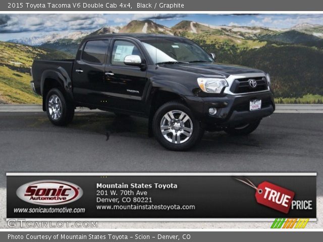 2015 Toyota Tacoma V6 Double Cab 4x4 in Black