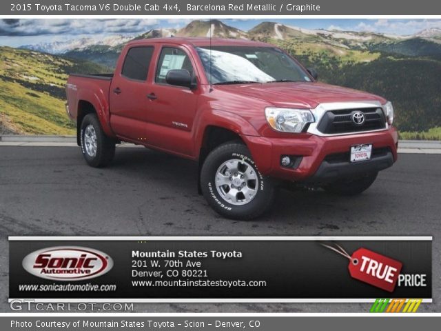 2015 Toyota Tacoma V6 Double Cab 4x4 in Barcelona Red Metallic