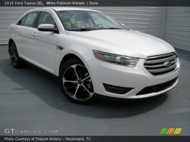 2015 Ford Taurus SEL in White Platinum Metallic