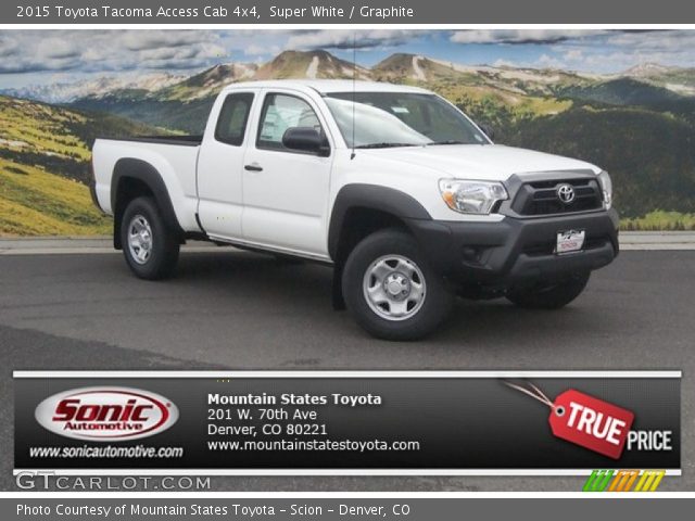 2015 Toyota Tacoma Access Cab 4x4 in Super White