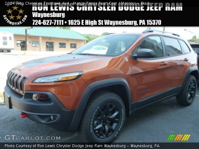 2014 Jeep Cherokee Trailhawk 4x4 in Mango Tango Pearl Coat