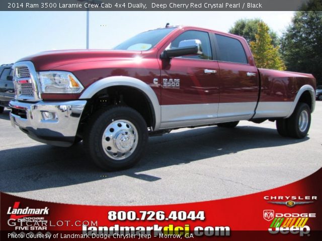 2014 Ram 3500 Laramie Crew Cab 4x4 Dually in Deep Cherry Red Crystal Pearl