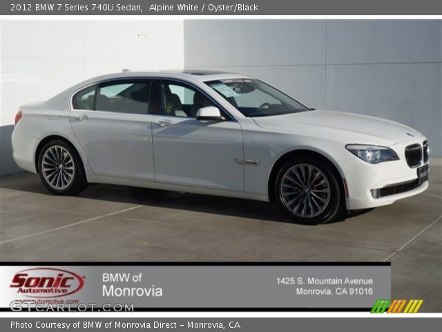 2012 BMW 7 Series 740Li Sedan in Alpine White
