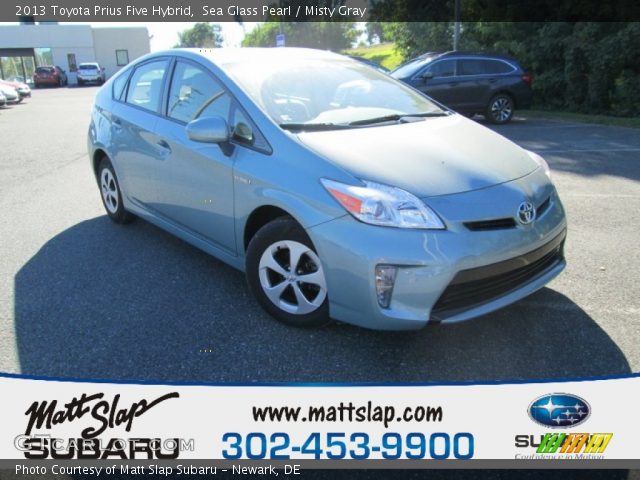 2013 Toyota Prius Five Hybrid in Sea Glass Pearl