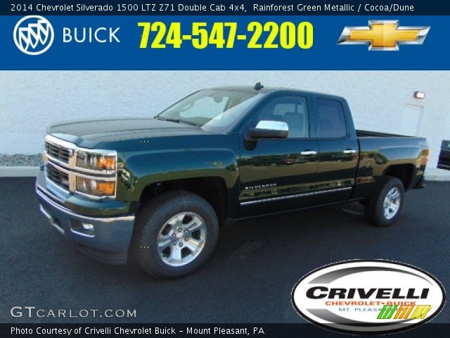 2014 Chevrolet Silverado 1500 LTZ Z71 Double Cab 4x4 in Rainforest Green Metallic