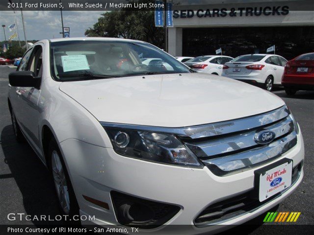 2011 Ford Fusion S in White Suede