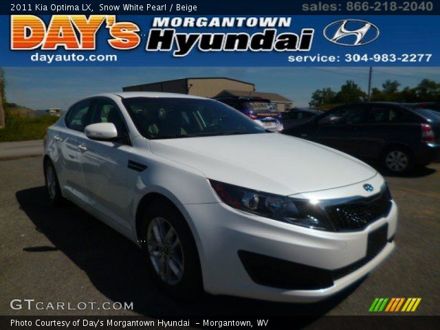 2011 Kia Optima LX in Snow White Pearl